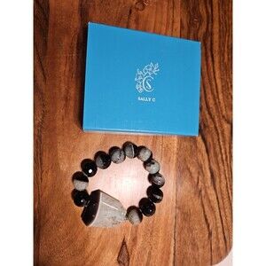 925 Sterling Silver Quartz Stretch Bracelet